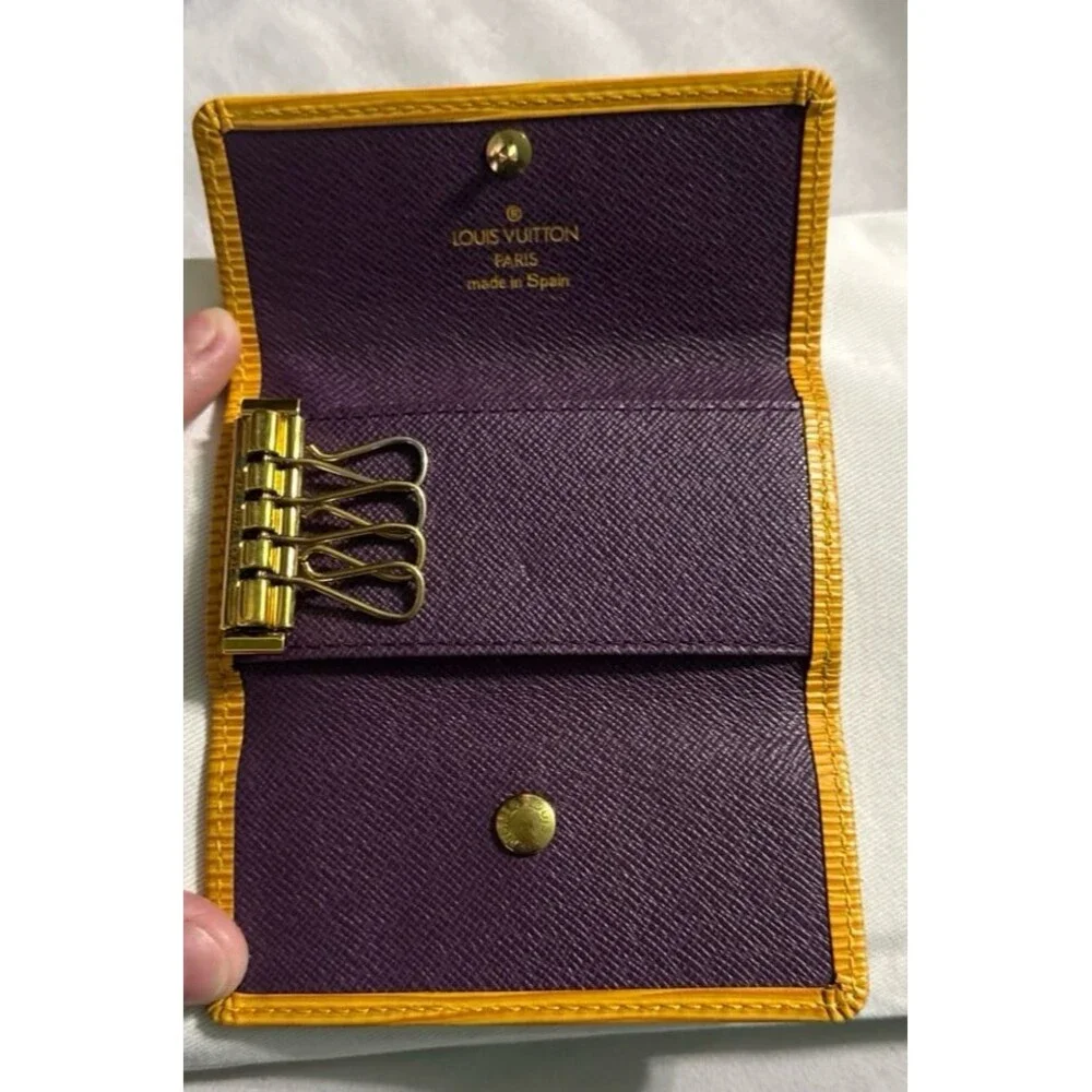 Louis Vuitton Yellow Epi Key Holder LV Epi key holders